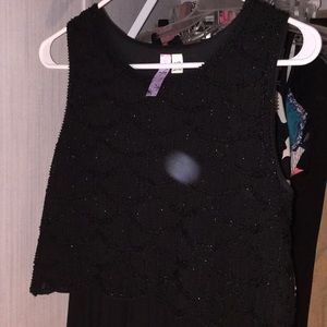 Black beaded homecoming dress size XS